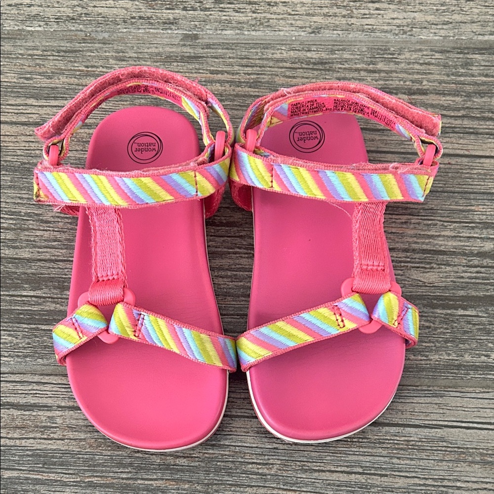 Rainbow Striped Kids Sandals